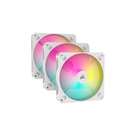 Corsair iCUE AR120 Digital Case Fan 120mm RGB με Σύνδεση 3-Pin 4-Pin PWM 3τμχ White